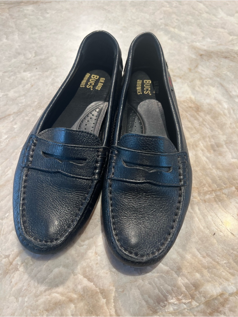 G.H. Bass & Co. Black Leather Penny Loafers